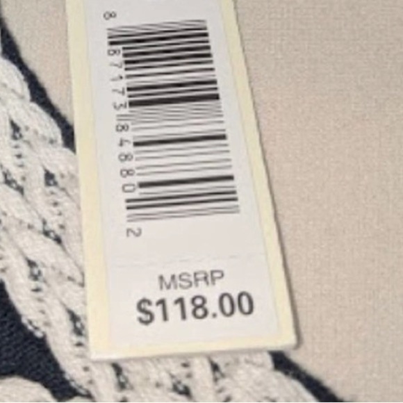 Lovely Sleeveless Short Sheath Black with Cream Rope detail. Super nice! Size M - Picture 7 of 7